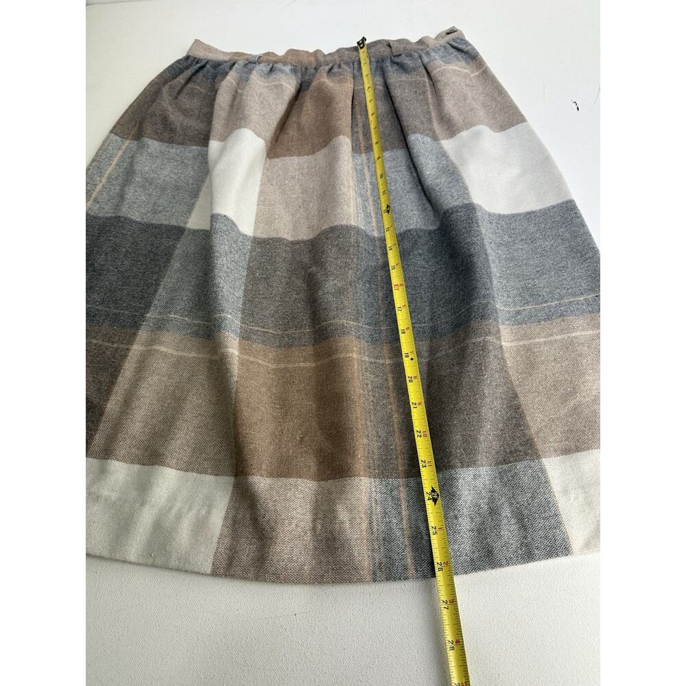 Vintage Plaid Midi Skirt Size 13/14 Wool Made in USA Boho Chic - Picture 3 of 11